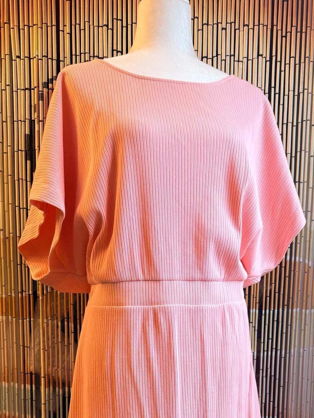 Anthropologie Pink Pleated Midi Dress